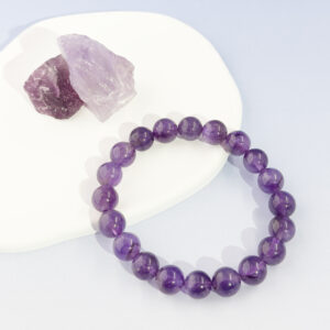 Royal Amethyst Wisdom Bracelet with Purple Gemstone for Calm and Intuition
