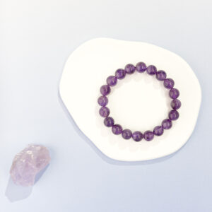 Royal Amethyst Wisdom Bracelet with Purple Gemstone for Calm and Intuition