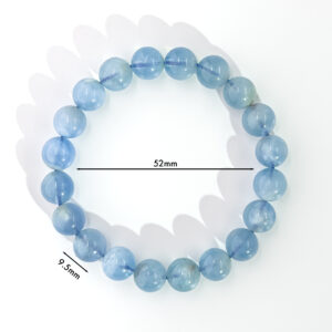 Deep Ocean Phantom Blue Aquamarine Bracelet with Natural Gemstones for Clarity, Courage, and Peaceful Energy