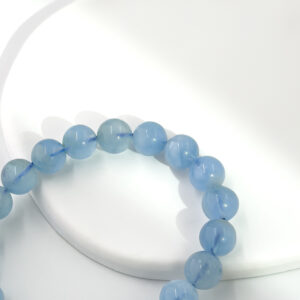 Deep Ocean Phantom Blue Aquamarine Bracelet with Natural Gemstones for Clarity, Courage, and Peaceful Energy