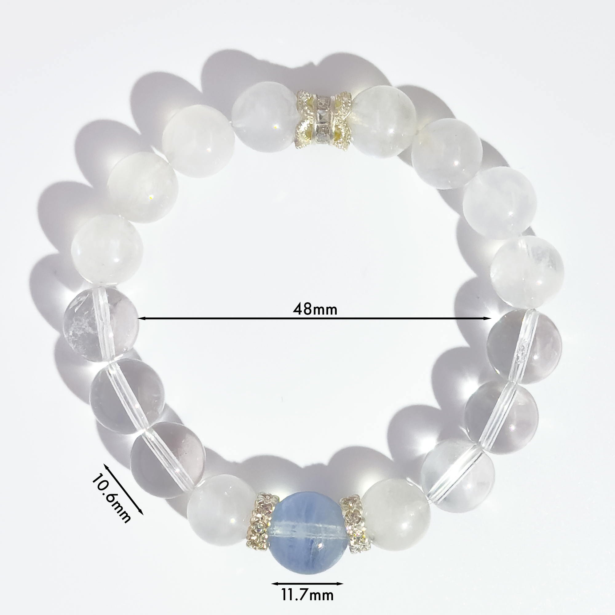 Lunar Serenity Bracelet | Moonstone & Aquamarine for Inner Peace & Glow - Image 4