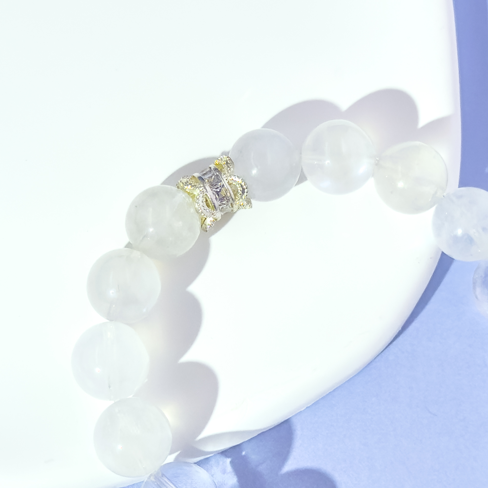 Lunar Serenity Bracelet | Moonstone & Aquamarine for Inner Peace & Glow - Image 6