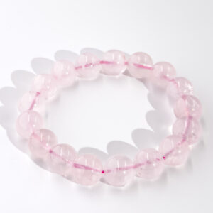 Jelly-Grade Madagascar Rose Quartz Bracelet for Love, Healing, and Self-Worth