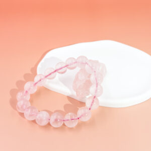 Jelly-Grade Madagascar Rose Quartz Bracelet for Love, Healing, and Self-Worth
